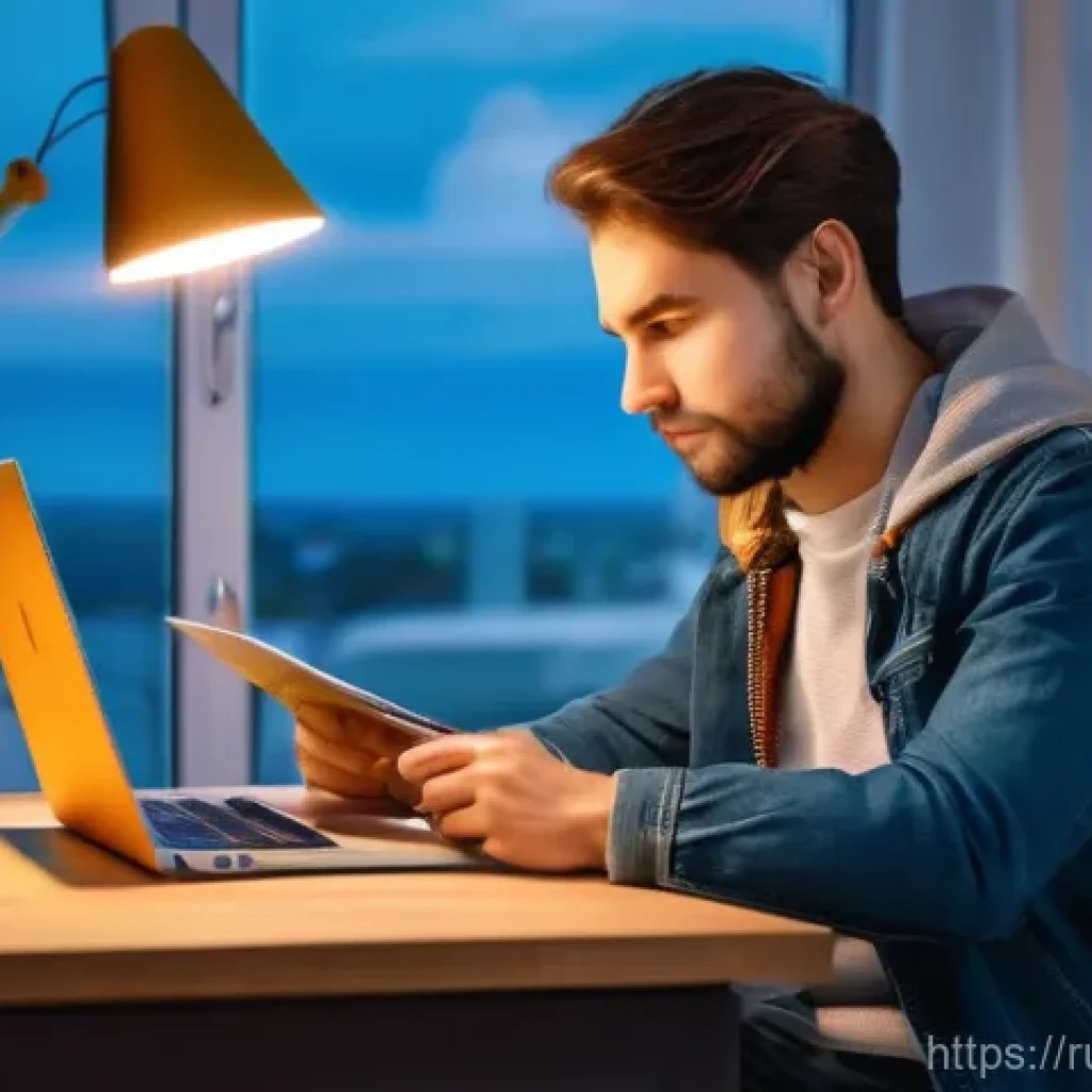 신용카드 해외 이용 팁 - **Prompt 1: Smart Pre-Trip Financial Planning**
"A cozy, well-lit scene featuring a young adult ...