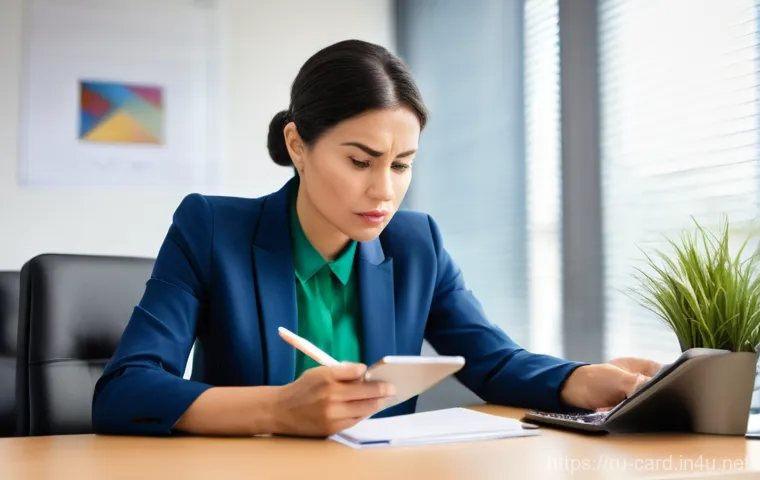 체크카드 결제 취소 - **Prompt 2: Online Order Discrepancy**
    "A modern, well-lit indoor scene featuring a man in his e...