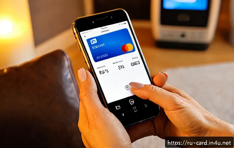 신용카드 결제 알림 서비스 - Photorealistic close-up of a Russian woman in her 50s receiving a secure payment alert on a smartpho...